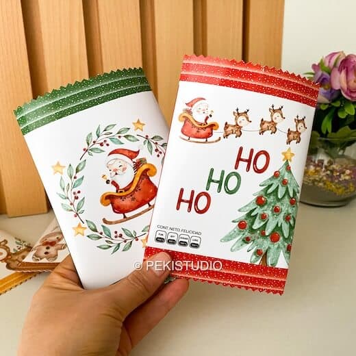 Descarga Gratis una Bolsita Navideña para dulces - Slide 3