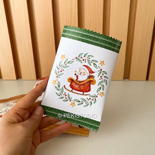 Descarga Gratis una Bolsita Navideña para dulces vista 1