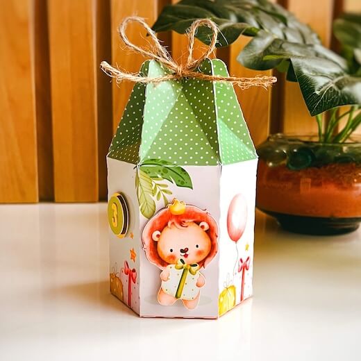 Caja sorpresa con diseño tierno 🦁 vista 2