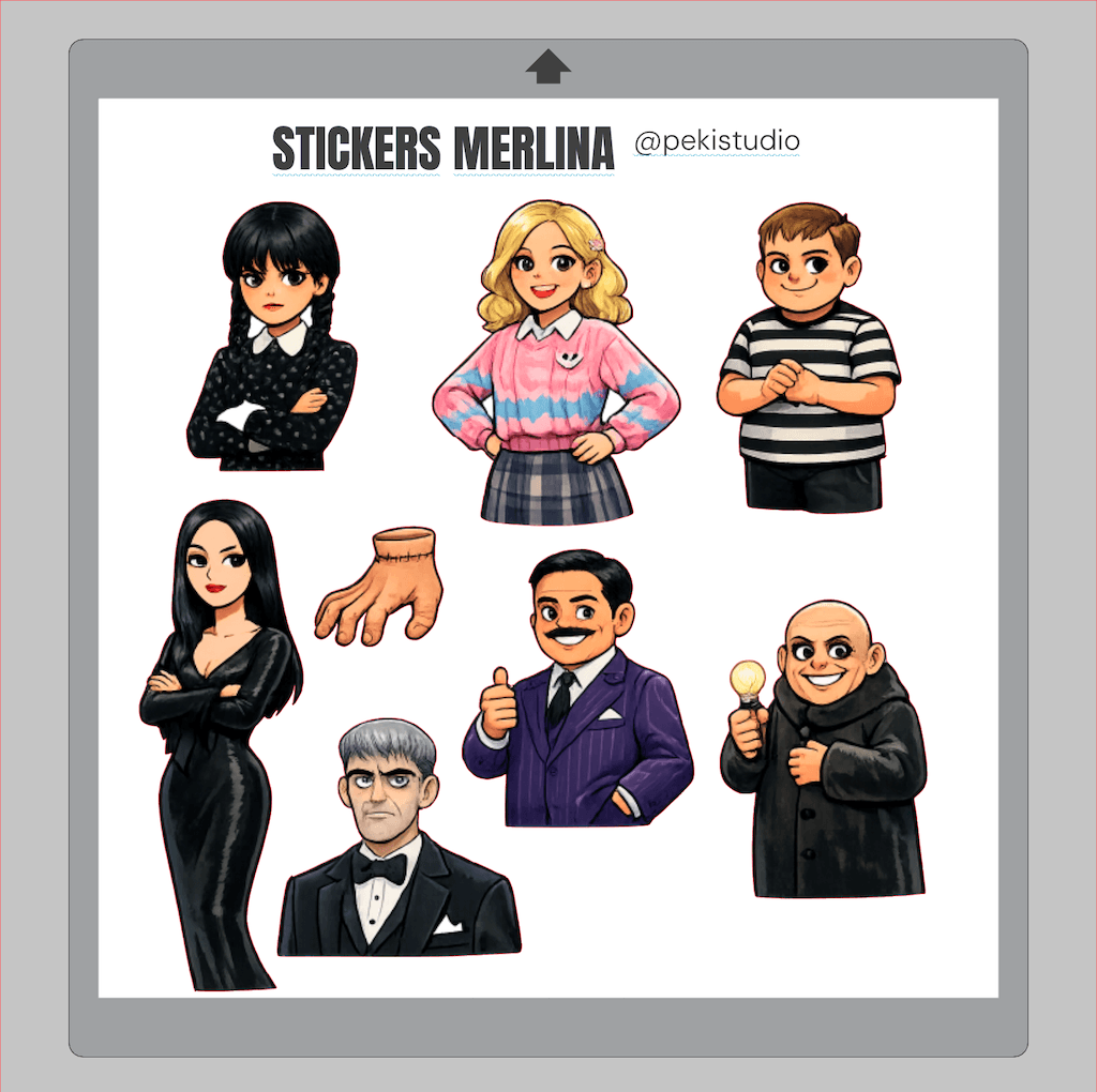 Stickers de Merlina ¡Descarga Gratis! 🖤 vista 1
